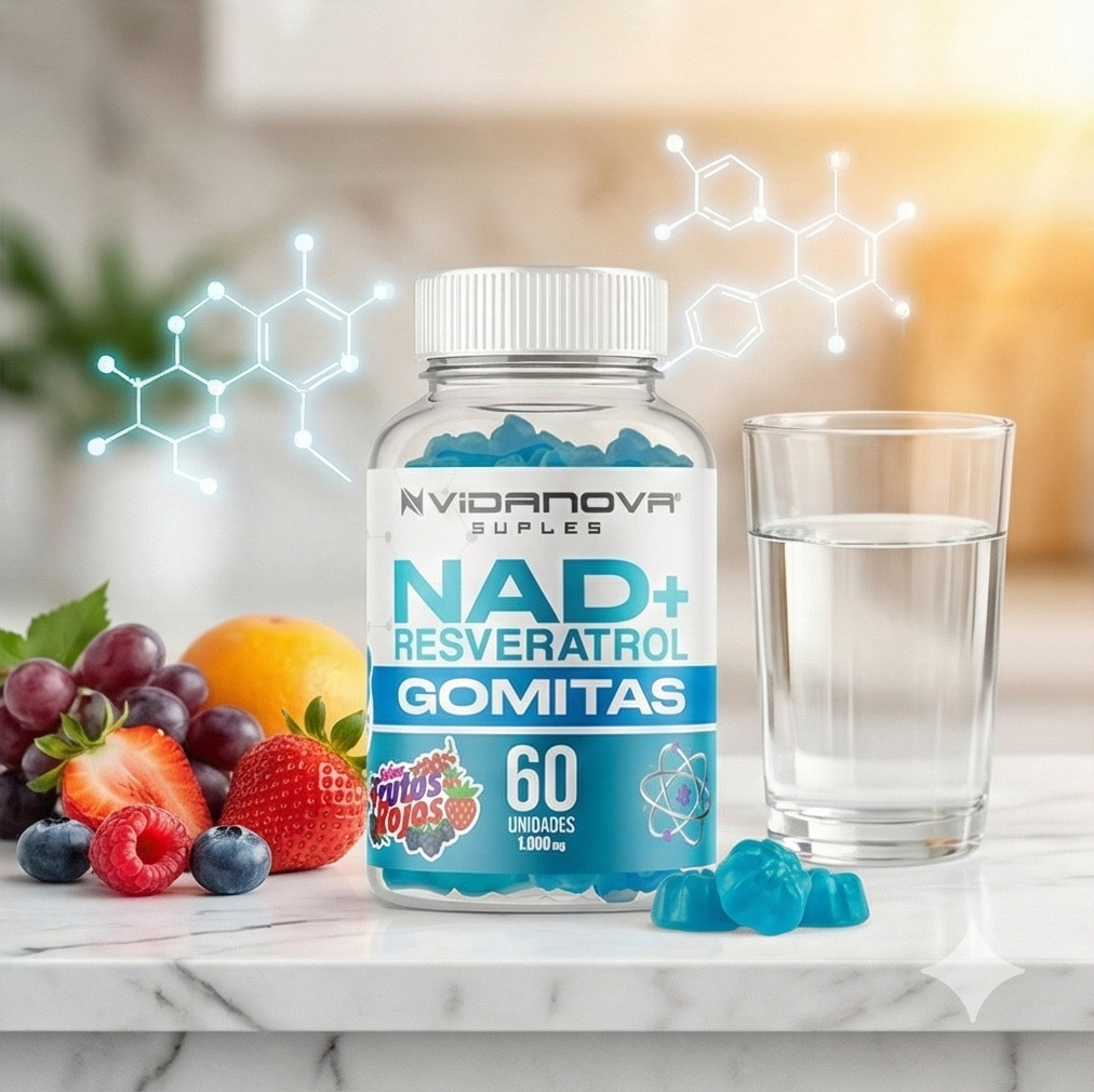 NAD+RESVERATROL - VIDANOVA™ (60 Gomitas - 1000 mg)