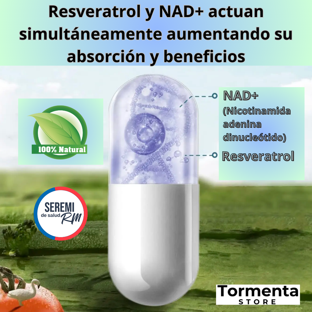 NAD+ Resveratrol Vidanova™ (500mg 60 Capsulas)