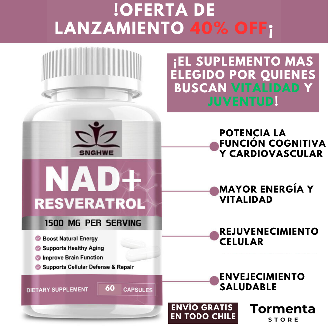 NAD+Resveratrol SNGHWE™ (60 Cápsulas)