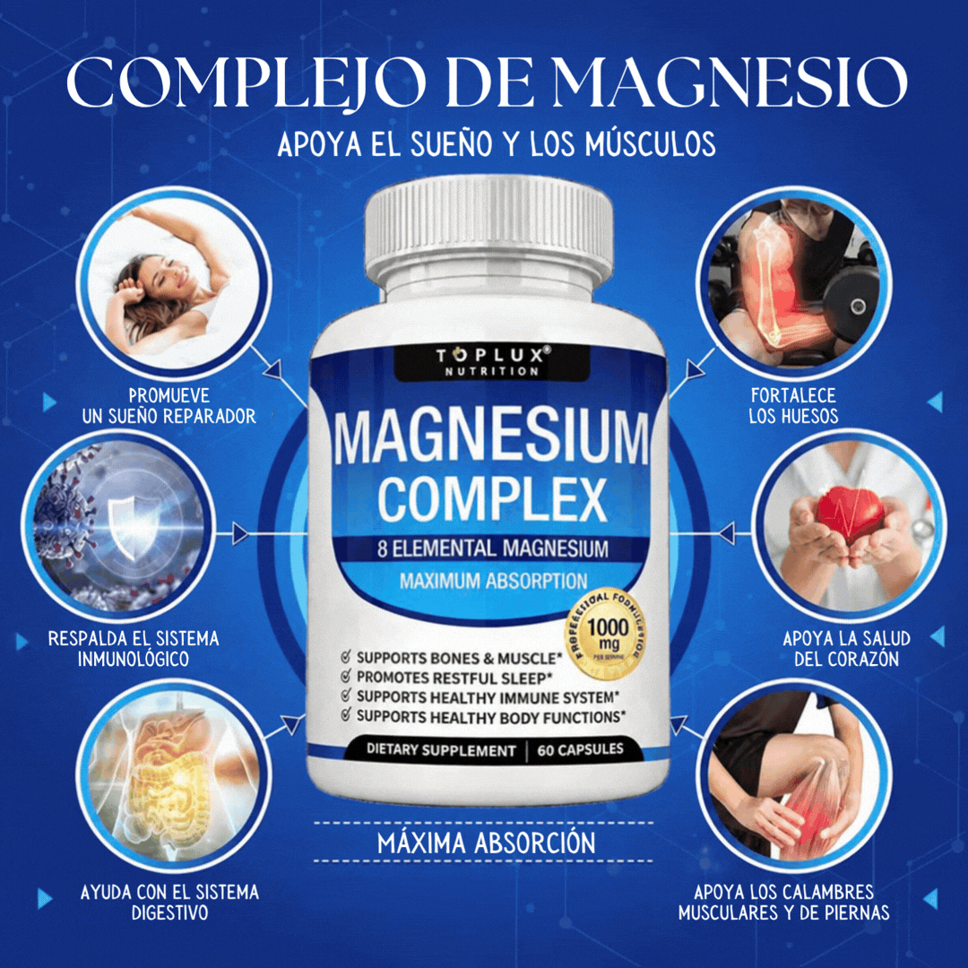 Magnesio Complex 8 Formas — 1000mg | 60 Cápsulas