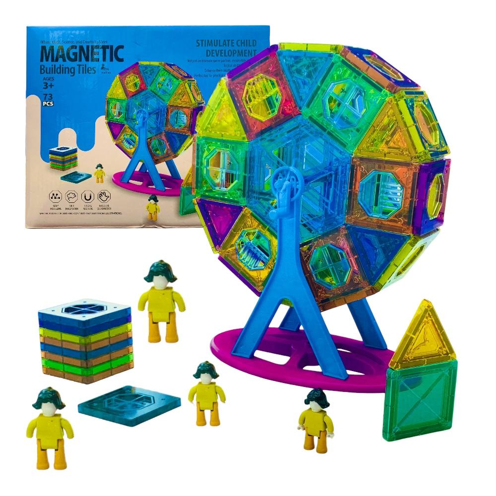 Juego Magnético Bloques Didáctico (73 Pcs)