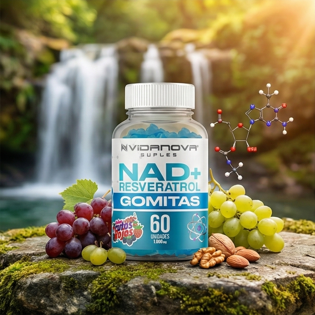 NAD+RESVERATROL - VIDANOVA™ (60 Gomitas - 1000 mg)