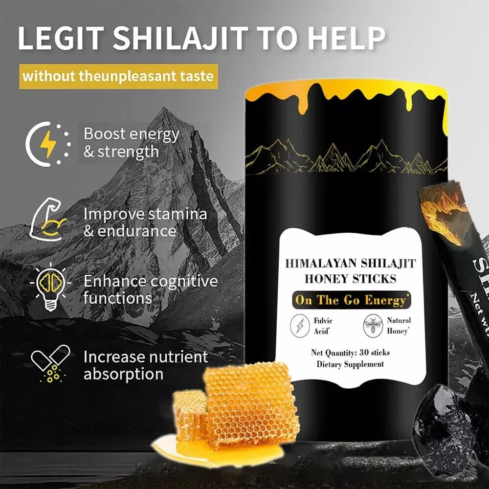 Shilajit del Himalaya con Miel Natural, 30 sticks