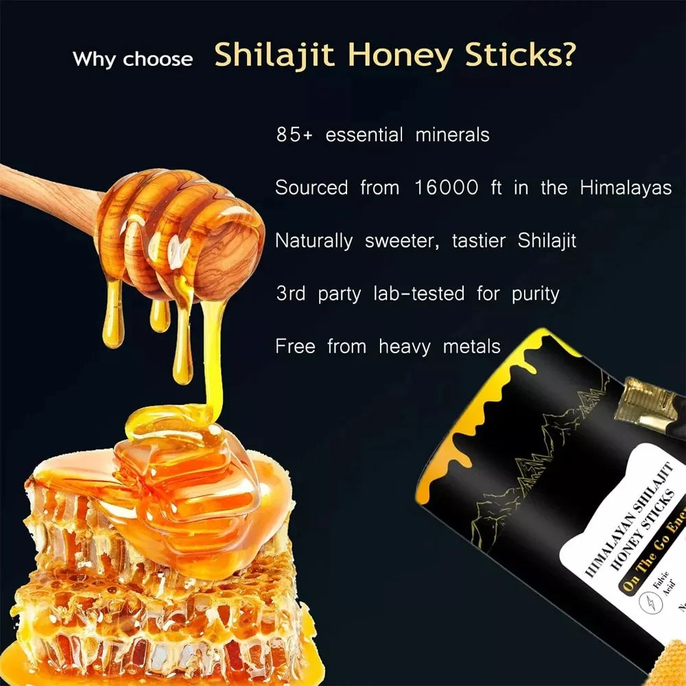 Shilajit del Himalaya con Miel Natural, 30 sticks