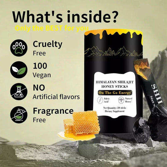 Shilajit del Himalaya con Miel Natural, 30 sticks